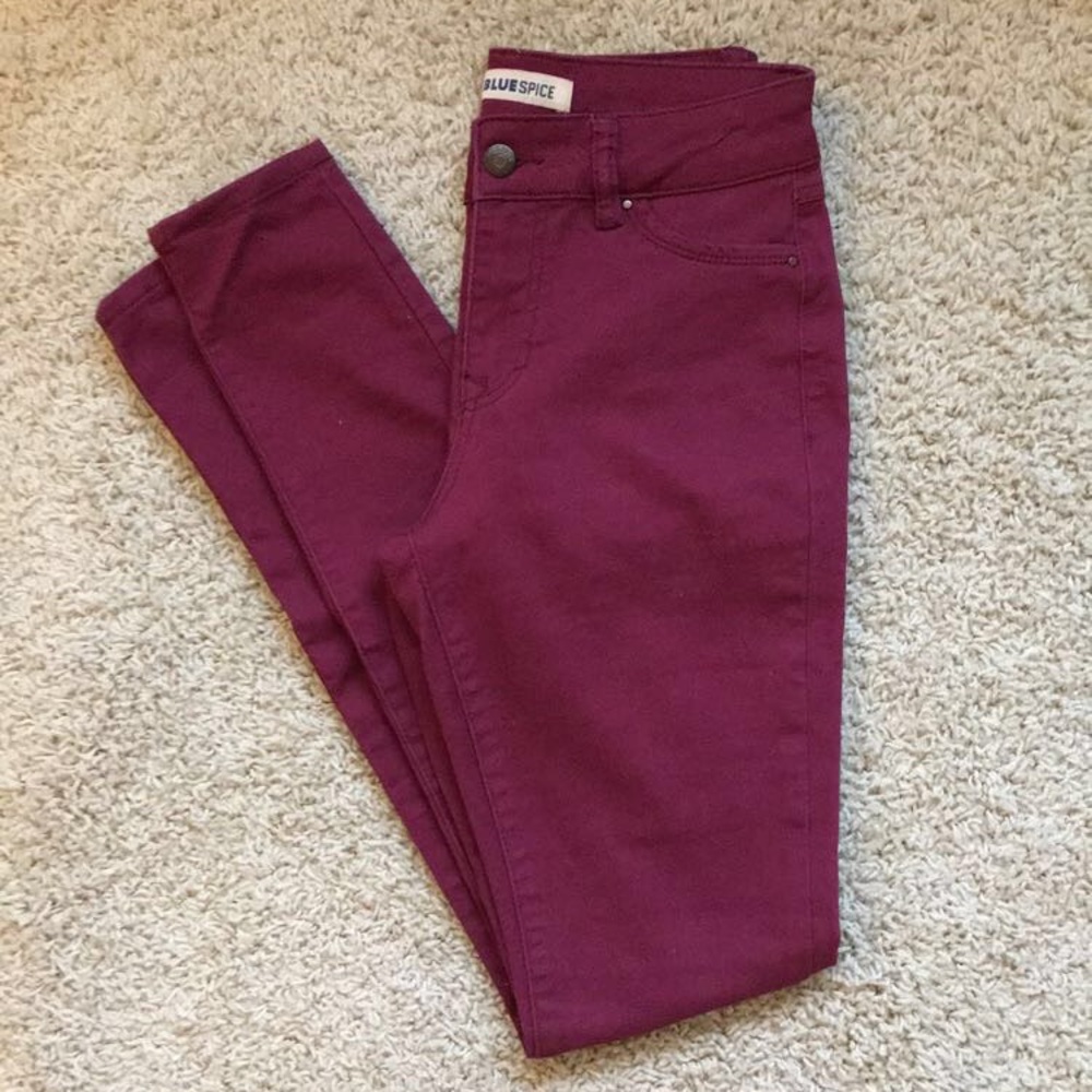 Burgundy/ Red colored jeans